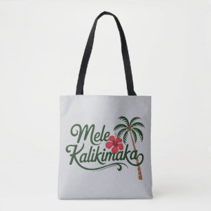 Tote Bag Noël Famille Mele Kalikimaka Plage d'Hawaï