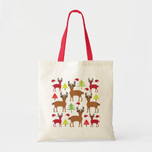 Tote Bag Noël festif des cerfs de Noël