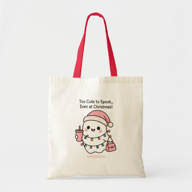 Tote Bag Noël Ghost Cute Kawaii (Devant)