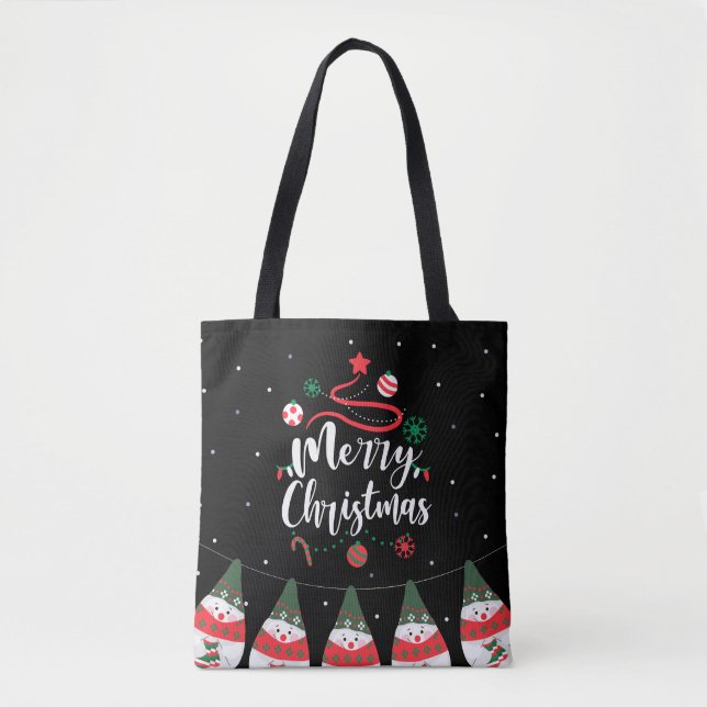 Tote Bag Noël Jingle Bells Joyeuse Salutations Collection (Devant)