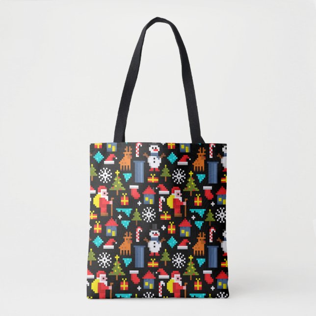Tote Bag Noël Pixel (Devant)
