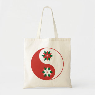 Tote Bag Noël Poinsettia Yin Yang