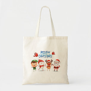 Tote Bag Noël Rudolf Le renne et les amis