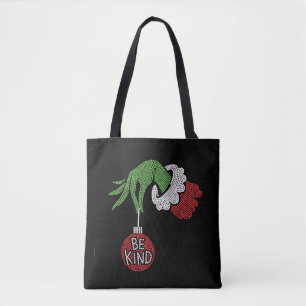 Tote Bag Noël Soyez Gentil Rhinestone Bling