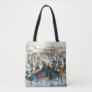 Tote Bag Noël victorien Central Park Currier & Ives