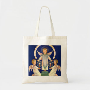 Tote Bag Noël Vintage, Père Noël scandinave Lucia Angels