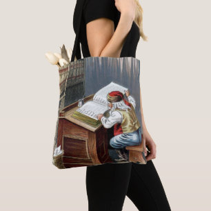 Tote Bag Noël vintage, Saint Nicolas méchant ou gentil