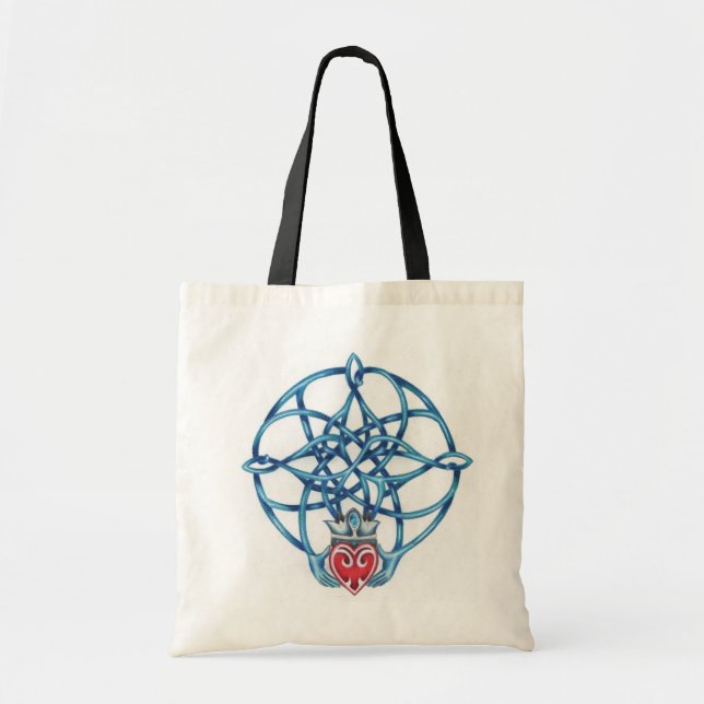 Tote Bag Noeud celtique Fourre-tout de Claddagh (Devant)