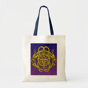 TOTE BAG NOEUDS CELTIQUES D'OR AVEC DRAGONS DOUCES