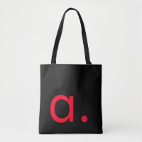 Noir Blanc Rouge Monogramme Initial