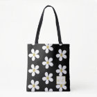 Noir Blanc Simple Daisy Or Monogramme
