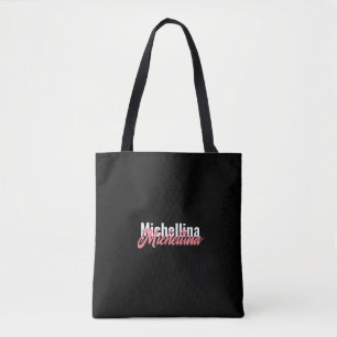 Tote Bag Noir - Noir à jet solide avec texte personnalisabl
