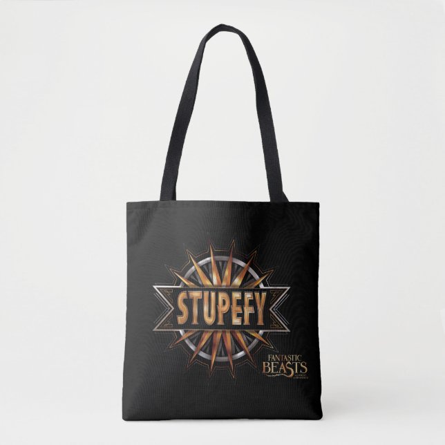Tote Bag Noir & Or Stupefy Spell Graphisme (Devant)