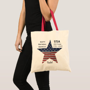 Tote Bag Nom 250e Joyeux Anniversaire Amérique Personnal