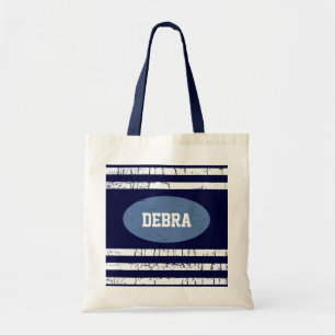 Tote Bag nom bleu personnalisé