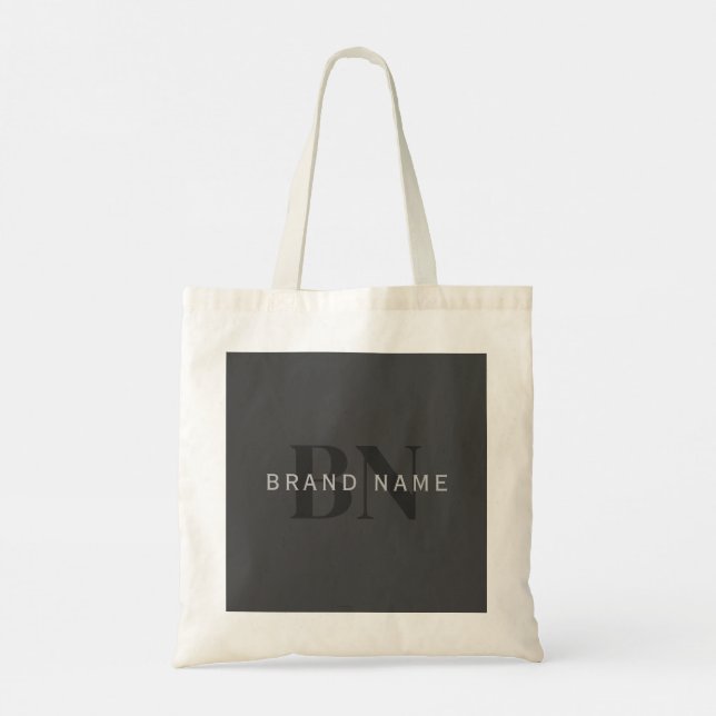 Tote Bag Nom commercial modifiable (ou tout autre texte) Gr (Dos)