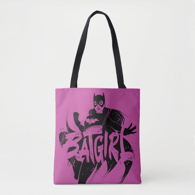 Tote Bag Nom de la brosse d'encre Batgirl (Devant)