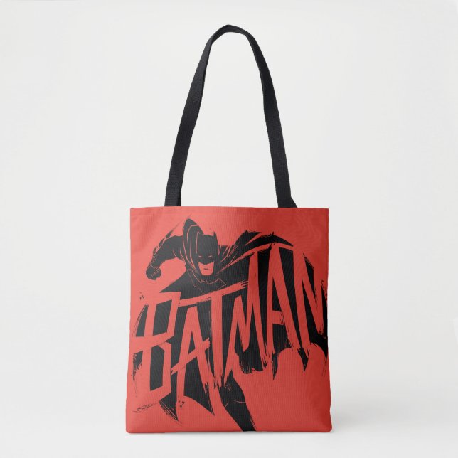 Tote Bag Nom de la brosse d'encre Batman (Devant)