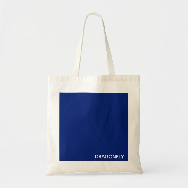 Tote Bag Nom de la couleur bleue de la libellule (Devant)