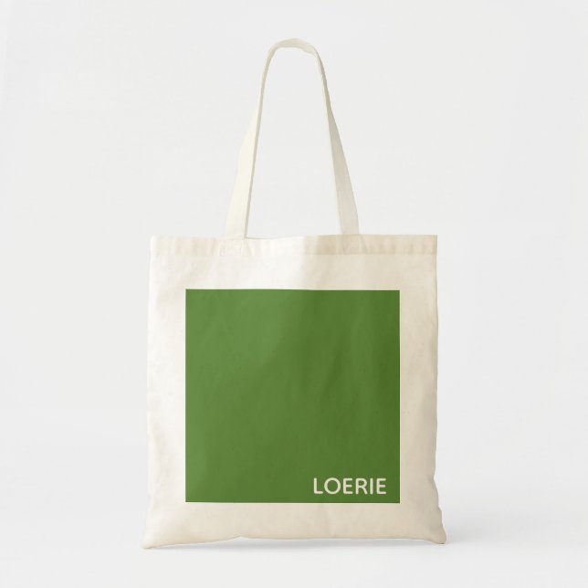 Tote Bag Nom de la couleur verte Loerie (Devant)