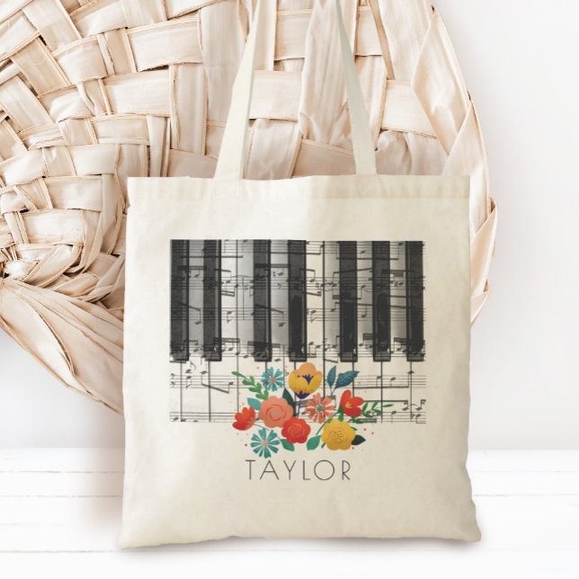 Tote Bag nom de la musique florale boho (Créateur téléchargé)