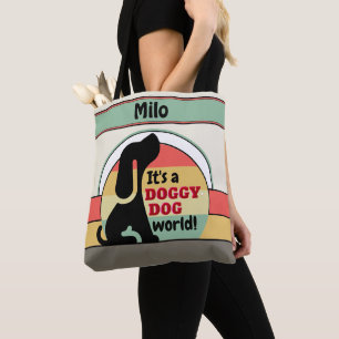 Tote Bag Nom de l'animal de compagnie de chien de chien de 