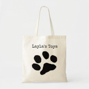 Tote Bag Nom de l'empreinte de patte / jouets pour animaux 