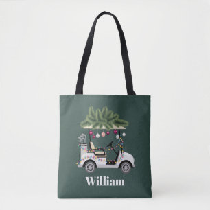 Tote Bag Nom de panier personnalisé Balles de golf Noël Gol