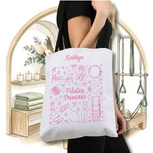 Tote Bag Nom de séance de Pilates princesse stylée amusant