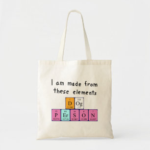 Tote Bag Nom de table périodique de la personne de chien sa