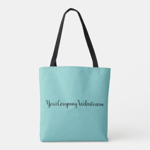 Tote Bag Nom du site Web d'affaires personnalisé bleu promo