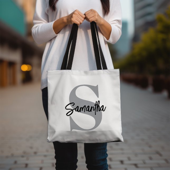 Tote Bag Nom initial du monogramme (Créateur téléchargé)