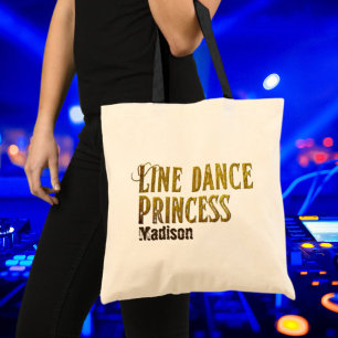 Tote Bag Nom or princesse de danse de ligne