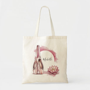Tote Bag Nom personnalisé Ballet Ballerina Chaussures Danse