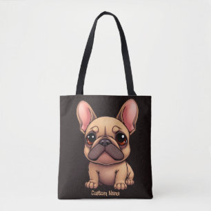 Tote Bag Nom personnalisé Bulldog français Animal Chien de