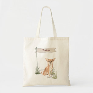 Tote Bag Nom personnalisé Chihuahua Chien animal de compagn