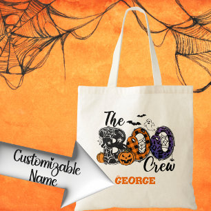 Tote Bag Nom personnalisé de l'équipe de boo Halloween Tric