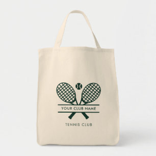 Tote Bag Nom personnalisé du club de tennis Équipe verte Sw