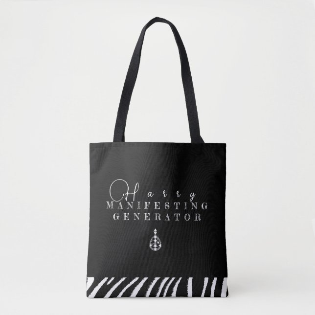 Tote Bag Nom personnalisé du générateur de manifeste HD | T (Devant)
