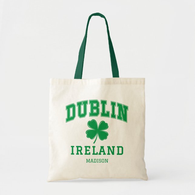Tote Bag Nom personnalisé Dublin Irlande (Devant)