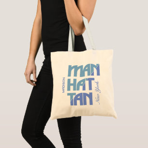 Tote Bag Nom personnalisé Manhattan New York