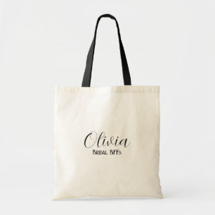 Tote Bag Nom personnalisé, Mariage de messagerie de script 