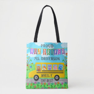 Tote Bag Nom personnalisé par   mignon d'animaux de