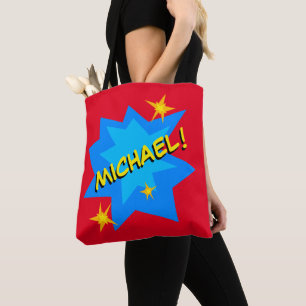 Tote Bag Nom personnalisé Superhero