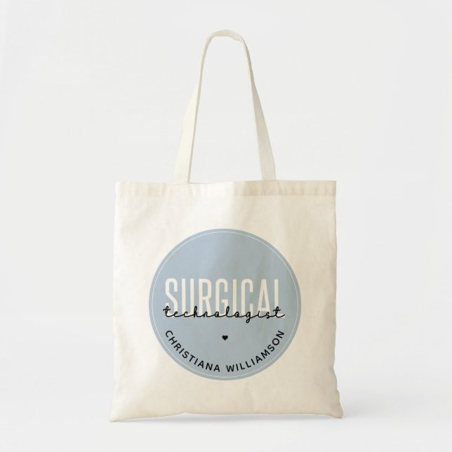 Tote Bag Nom personnalisé Technologue chirurgical Med Surg  (Devant)