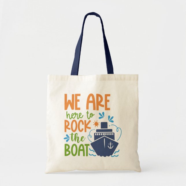Tote Bag Nom personnalisé, texte et année de croisière (Devant)