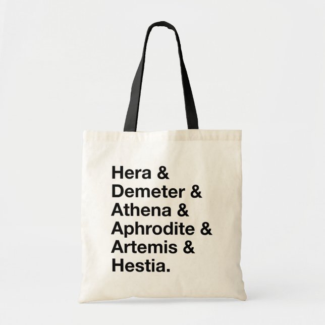 Tote Bag Nom Pile des 12 dieux de la mythologie grecque (Devant)