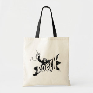Tote Bag Nom Pinceau Encre Robin