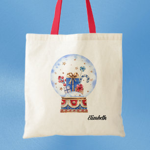 Tote Bag Nom sur la scène de vacances dans le Globe des nei