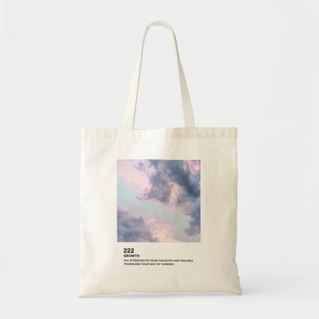 Tote Bag Nombres d'anges, Croissance, Numéro d'ange 222 (Devant)
